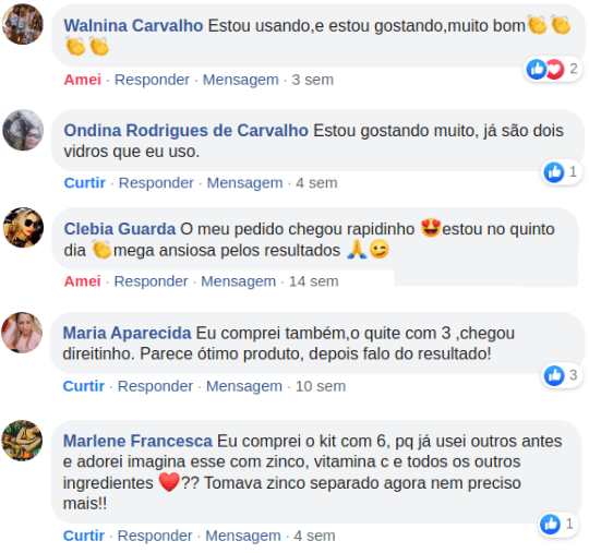 Depoimentos do Facebook